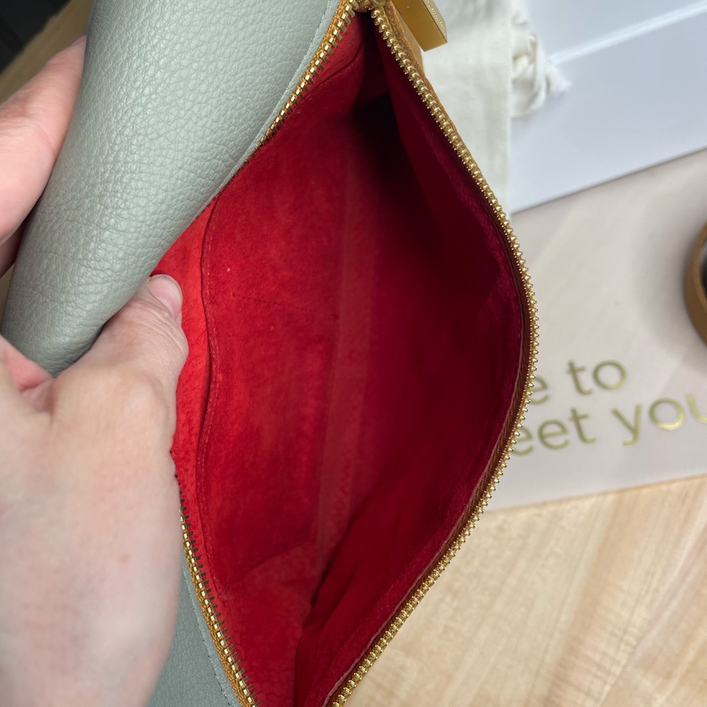 Hammitt Fold-Over Crossbody in Sage and Tan - Picture 8 of 11